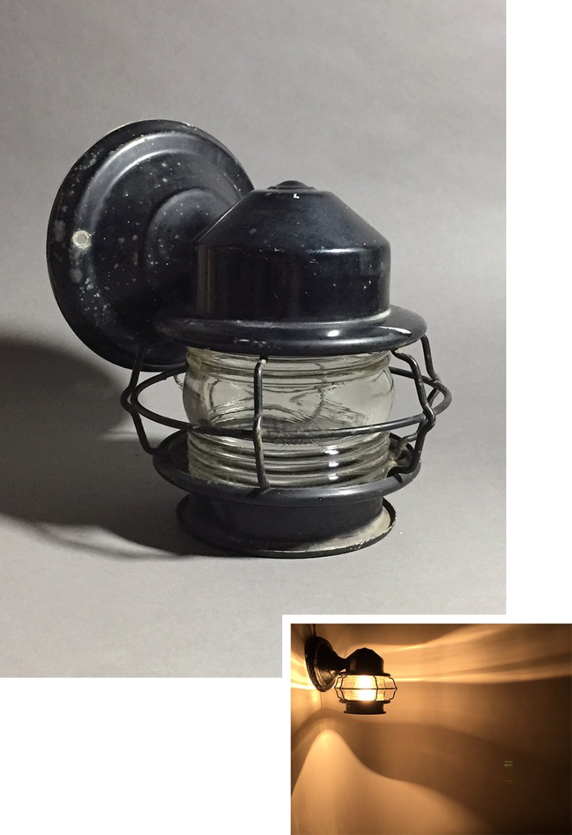 画像1: 1940-50's "Caged" Porch Lamp (1)