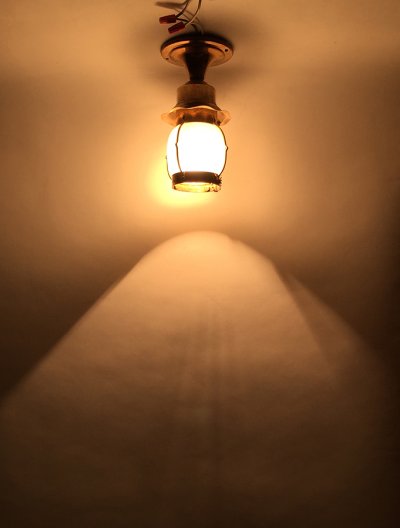画像1: 1940-50's Small Lantern Caged Porch Lamp