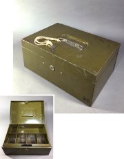 画像1: 1940-50's "ASCO NEW YORK" Steel Safety Box with Key (1)