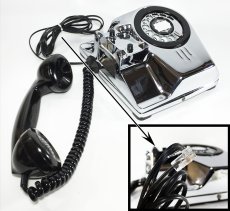 画像15: - 実働品 - 1940's U.S.ARMY "2-Way" Chromed Telephone【BLACK × SILVER】 (15)