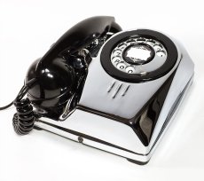 画像3: - 実働品 - 1940's U.S.ARMY "2-Way" Chromed Telephone【BLACK × SILVER】 (3)