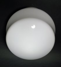 画像4:  1920-30's【Milk Glass＆Prcelain】School House Ceiling Light  (4)