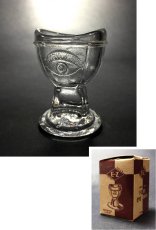 画像1: 1930's　"め"　Eye Wash Glass Cup　【Dead Stock】  (1)