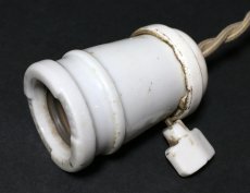 画像5:  1910-20's "Porcelain Socket" Pendant Lamp  (5)