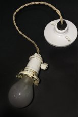 画像1:  1910-20's "G.E.Co." Porcelain Socket Pendant Lamp  (1)