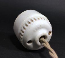 画像7:  1910-20's "Porcelain Socket" Pendant Lamp  (7)