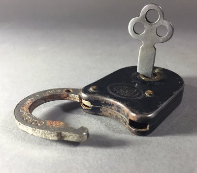 画像2: 1920-30's "CORBIN" Mini-Padlock  w/key