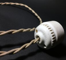 画像6:  1910-20's "Porcelain Socket" Pendant Lamp  (6)