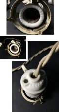 画像4:  1910-20's "G.E.Co." Porcelain Socket Pendant Lamp  (4)