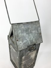 画像3: 1910-20's "Galvanized Steel" Folding Candle Lantern (3)