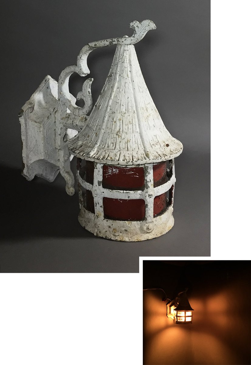 画像2: 1920-30's "Shabby Chic" Porch Lamp  (2)