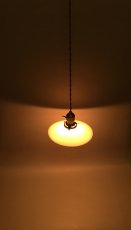 画像8: 1910-30's "Flat" Milk Glass Pendant Lamp (8)