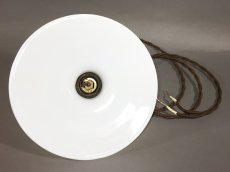 画像7: 1910-30's "Flat" Milk Glass Pendant Lamp (7)