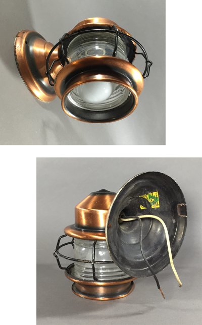 画像2: 1940-50's "Caged" Brass Porch Lamp 