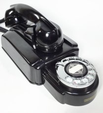 画像11: - 実働品 - 1930's "Very!! Art Deco" Streamlined Bakelite Telephone (11)