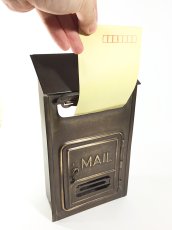 画像5: 1920-30's "CORBIN LOCK CO." Brass Wall Mount Mail Box (5)