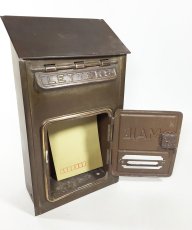 画像6: 1920-30's "CORBIN LOCK CO." Brass Wall Mount Mail Box (6)