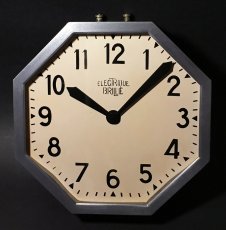 画像1: 1920-30's French Art Déco "BRILLIE" Wall Clock (1)