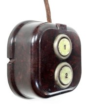 画像1: 1930's Art Deco【EDWARS】Two Button Bell Switch (1)