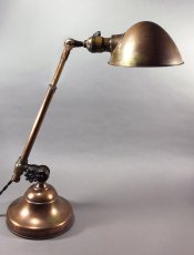 画像1: 1910-20's "O.C.White" Brass Telescopic Desk Lamp (1)