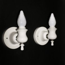画像2: 1920's "Art Deco" Porcelain Candle Lamp 【２台セット】 (2)