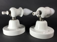 画像11: 1920's "Art Deco" Porcelain Candle Lamp 【２台セット】 (11)