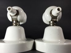 画像8: 1920's "Art Deco" Porcelain Candle Lamp 【２台セット】 (8)