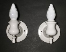 画像5: 1920's "Art Deco" Porcelain Candle Lamp 【２台セット】 (5)