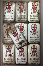 画像1: 1950-60's  "FuNNY SKuLL＆CROSsBONE"  Enameled ⚡︎ Sign 【10枚バラ売り】 (1)