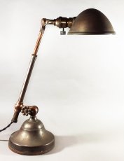 画像1: 1910-20's "O.C.White" Brass Telescopic Desk Lamp (1)