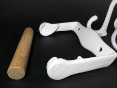 画像7: 1920-40's "German-Deco" Toilet Paper Holder + 3-Hooks (7)