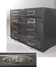 画像1: 1940's "Cole Steel" 5-Drawer Cabinet【大きいです。】 (1)
