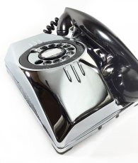 画像10: - 実働品 - （ひかり電話可） 1940's U.S.ARMY "2-Way" Chromed Telephone【BLACK × SILVER】 (10)