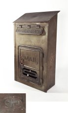 画像1: 1920-30's "CORBIN LOCK CO." Brass Wall Mount Mail Box (1)