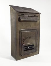 画像2: 1920-30's "CORBIN LOCK CO." Brass Wall Mount Mail Box (2)