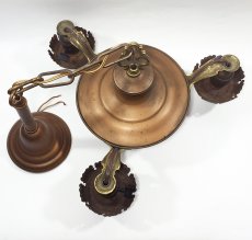 画像7: 1920's "Pan" 3-Arm Chandelier Ceiling Light (7)