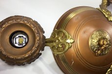 画像17: 1920's "Pan" 3-Arm Chandelier Ceiling Light (17)