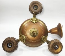 画像14: 1920's "Pan" 3-Arm Chandelier Ceiling Light (14)