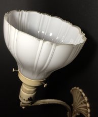 画像6: 1940's Art Deco Wall Mount Sconce w/ Glass Shade (6)