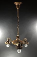 画像1: 1920's "Pan" 3-Arm Chandelier Ceiling Light (1)