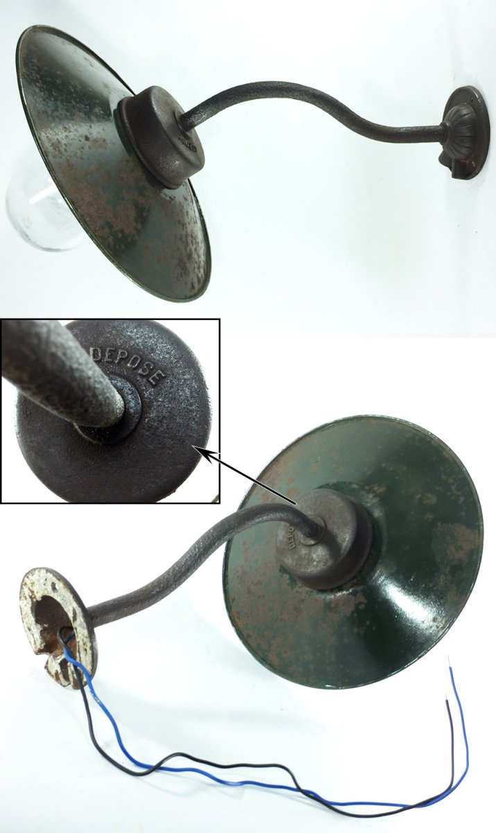 画像4: 1920-30's French Country "Swan Neck" Outside Light (4)