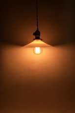 画像3: 1910-30's "Flat" Milk Glass Pendant Lamp (3)