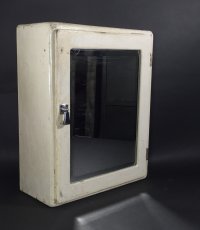 画像2: 1920-30's "Shabby" Wood Bathroom Medicine Cabinet (2)