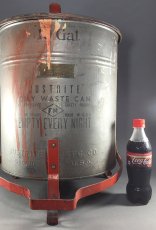 画像2: 特大！！ 1950's "JUSTRITE" Oily Waste Can 【10Gal.（37.85L）】 (2)