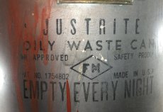 画像4: 特大！！ 1950's "JUSTRITE" Oily Waste Can 【10Gal.（37.85L）】 (4)