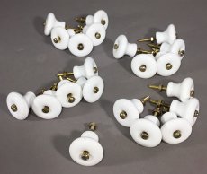 画像1: "Cabinet or Furniture" Porcelain knobs w/ screws【21-sets】 (1)
