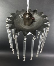 画像14: 1920-30's "PRISM" Glass Pendant Lamp (14)