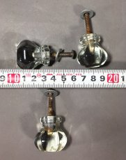 画像5: Pat.1927 Glass Cabinet Knobs w/ screws【3-sets】 (5)