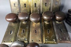 画像3: 1910-30's Steel Doorknob "ほぼ COMPLETE" 5-set (3)