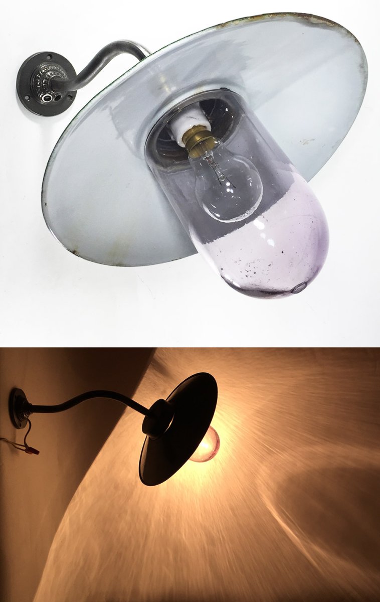 画像2: 1910-30's French Country "Swan Neck" Outside Light (2)